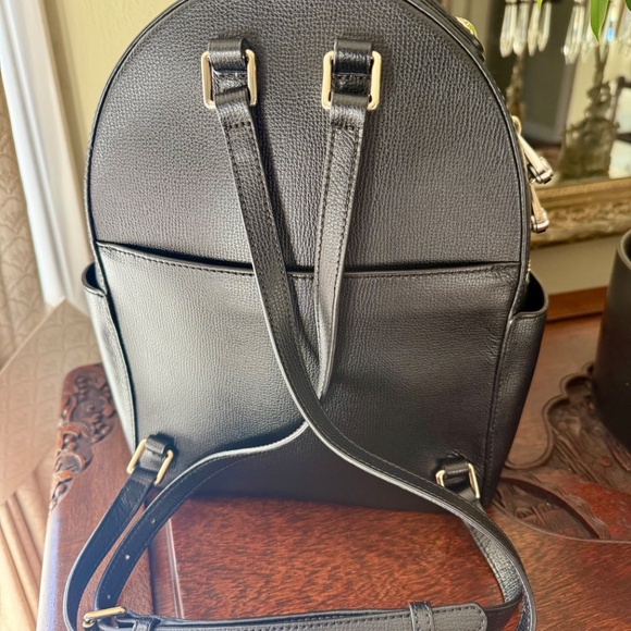 Henri Bendel Black Saffiano Leather Backpack - Picture 3 of 8